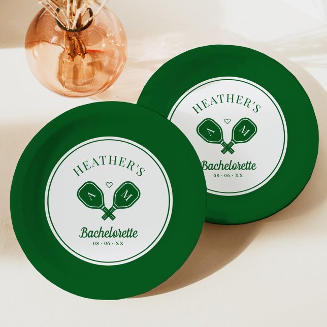 Assiettes En Carton Bachelorette dernière Pickleball (Créateur téléchargé)