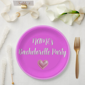 Assiettes En Carton Bachelorette rose