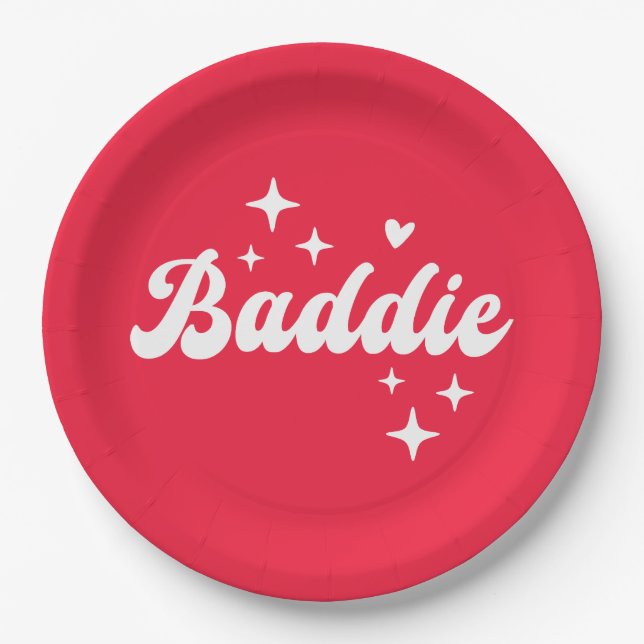 Assiettes En Carton Baddie (Devant)