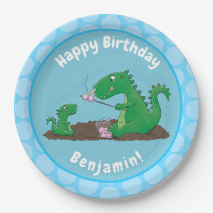 Assiettes En Carton Baguettes mignonnes grillant des marshmallows dess