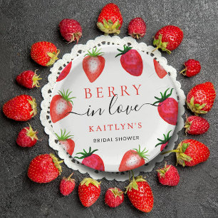 Assiettes En Carton Baies Amoureuses Réception de Mariage aux Fraises