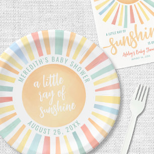 Assiettes En Carton Baignade au soleil Bébé Soleil