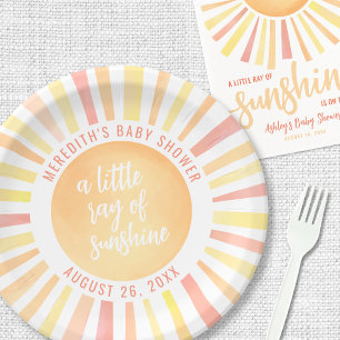 Assiettes En Carton Baignade ensoleillée pour bébé