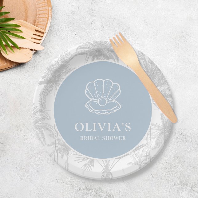 Assiettes En Carton Baigneuse de mariée moderne de cowgirl côtière (Créateur téléchargé)