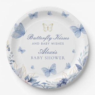 Assiettes En Carton Baisers à papillon et voeux de bébé Baby shower ga