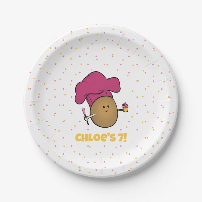 Assiettes En Carton Bake ! Fête du biscuit pour enfants (Devant)