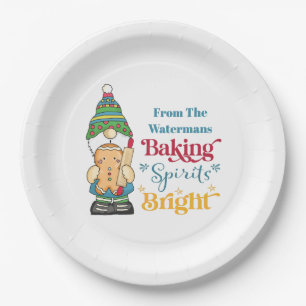 Assiettes En Carton Baking Spirits Bright Cookie Christmas Holiday