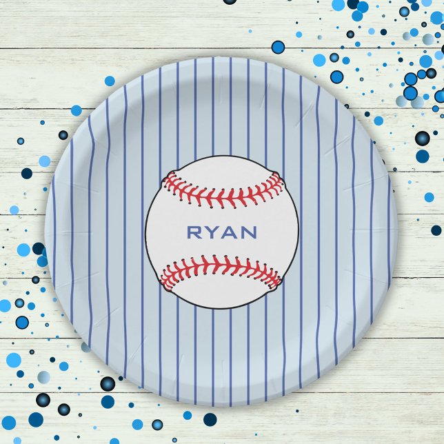 Assiettes En Carton Bal de baseball Anniversaire Personnalisé Fête des (Créateur téléchargé)
