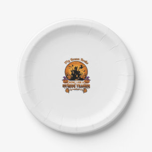Assiettes En Carton Balai Casse Entraîneur de Fitness Halloween Sorciè