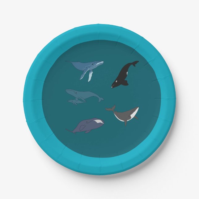 Assiettes En Carton Baleine (Devant)