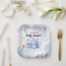 baleine bleue sous baby shower marin