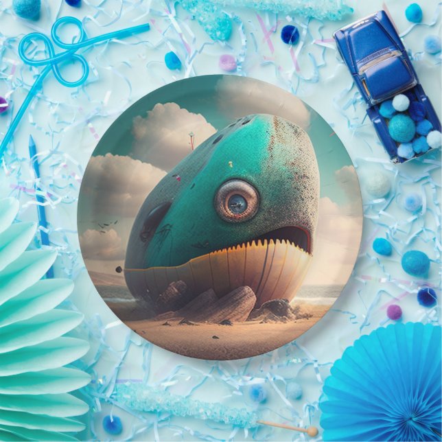 Assiettes En Carton Baleine étrange (Fête)