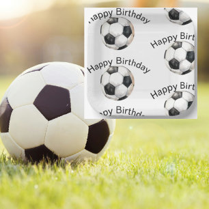 Assiettes En Carton Balle de Football Custom Anniversaire