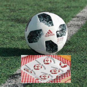 Assiettes En Carton Balle de football rouge Custom Anniversaire