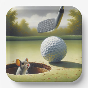 Assiettes En Carton Balle de golf et souris
