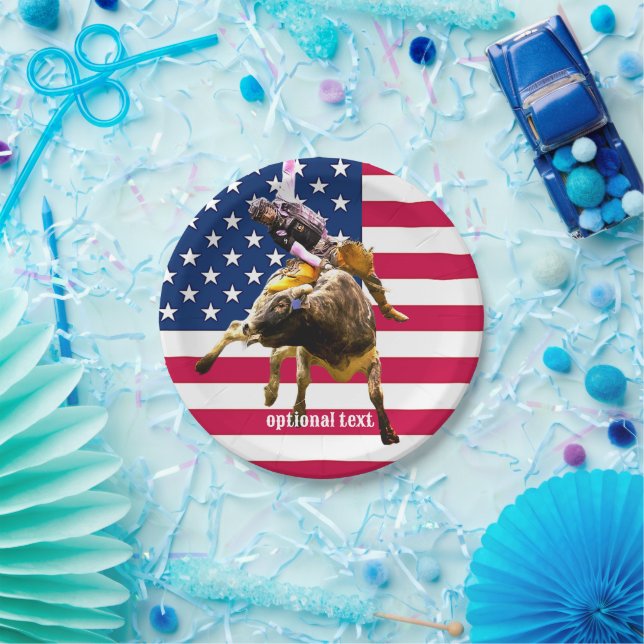 Assiettes En Carton Balle Rodeo (Fête)