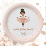 Assiettes En Carton Ballerina Ballet rose fille d'anniversaire<br><div class="desc">Jolie aquarelle Ballet Ballerina OEuvre d'aquarelle d'anniversaire. Thème d'anniversaire de ballerine pour enfants. Facile à personnaliser.</div>