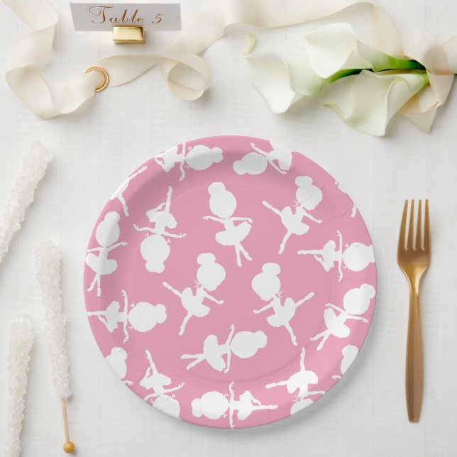 Assiettes En Carton Ballerina Motif, Ballet Girls, Ballet Dance (Mariage)