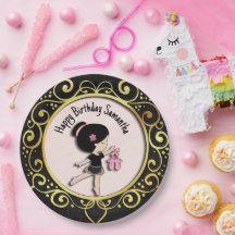 Ballerina noir et or