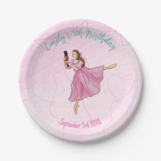 Assiettes En Carton Ballerina Nutcracker Fille fête d'anniversaire