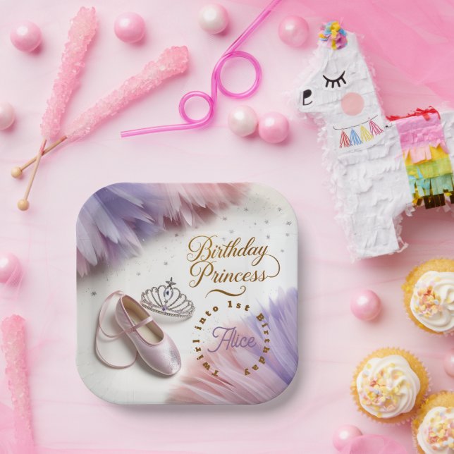 Assiettes En Carton Ballerina Princess Party - Twirl en magie! (Fête)