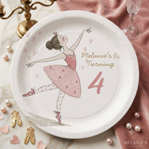 Assiettes En Carton ballerine tutu Fête d'anniversaire