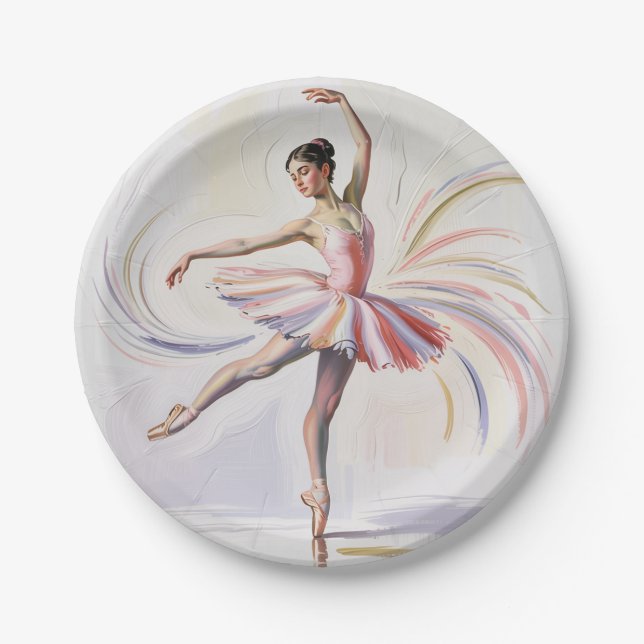 Assiettes En Carton ballet Ballerina dancer Birthday Party (Devant)
