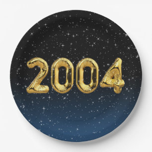 Assiettes En Carton Ballons d'anniversaire 2004 En Stars Plaque en pap