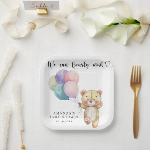 Assiettes En Carton Ballons en forme d'ours en peluche - nous pouvons 