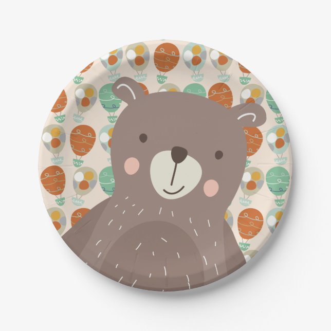 Assiettes En Carton Ballons Whimsical à air chaud (Devant)