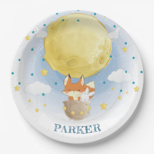 Assiettes En Carton Ballotte à air de lune personnalisée
