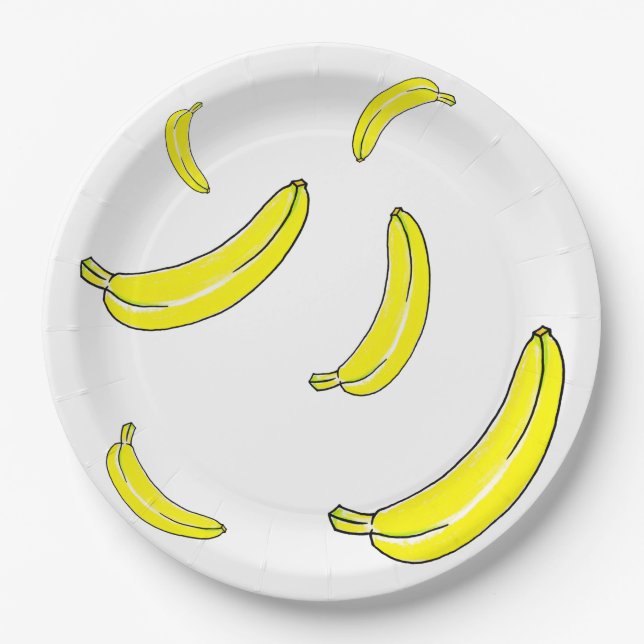Assiettes En Carton Banane (Devant)