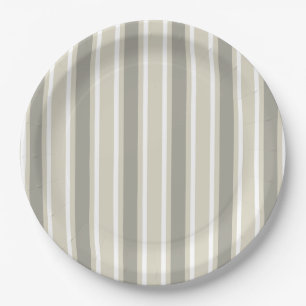 Assiettes En Carton Bande de bonbons beige