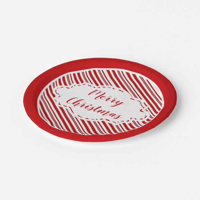 Assiettes En Carton Bande de bonbons de menthe à la menthe personnalis (Angle)