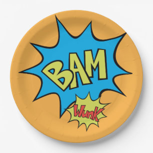 Assiettes En Carton Bande dessinée Bam Balloon Speech Bubble