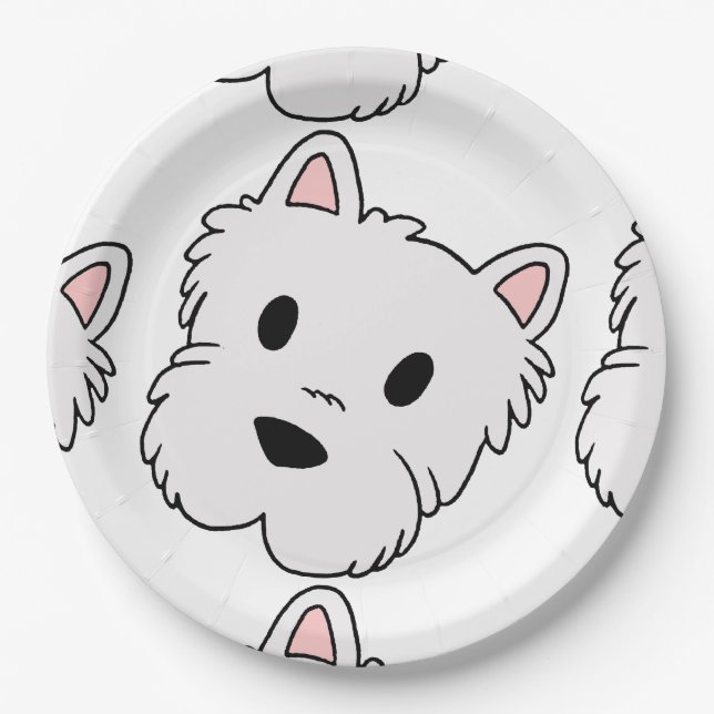 Assiettes En Carton bande dessinée head.png de westie (Devant)