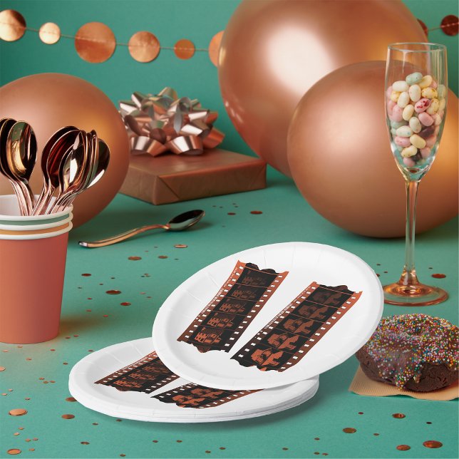 Assiettes En Carton Bande film négative (Créateur téléchargé)