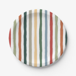 Assiettes En Carton Bandes dessinées à la main dans des couleurs d'ins