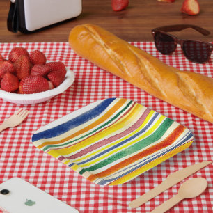 Assiettes En Carton bandes d'été