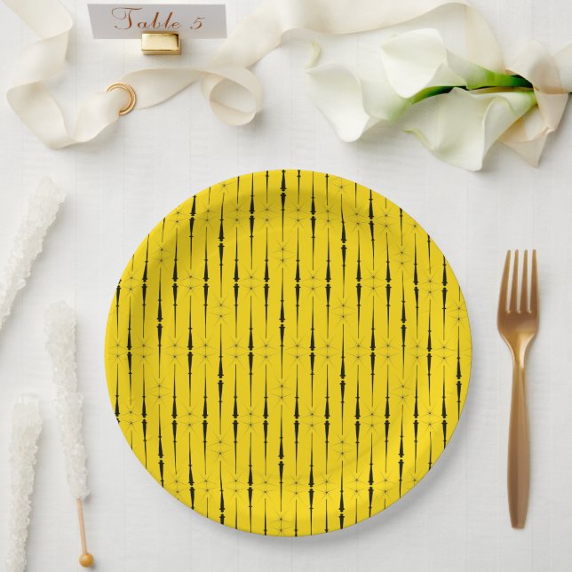 Assiettes En Carton Bandes magiques Plaques de papier de 9 po (Mariage)