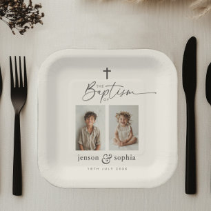 Assiettes En Carton Baptême conjoint 2 photo