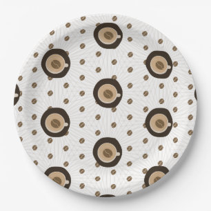 Assiettes En Carton Bar à café moderne pour enterrement de vie de jeun