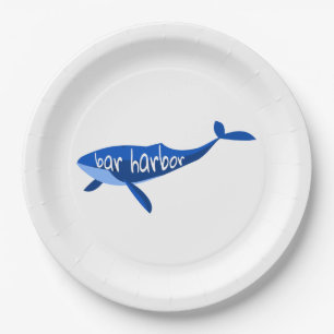 Assiettes En Carton Bar Harbour Maine Whale