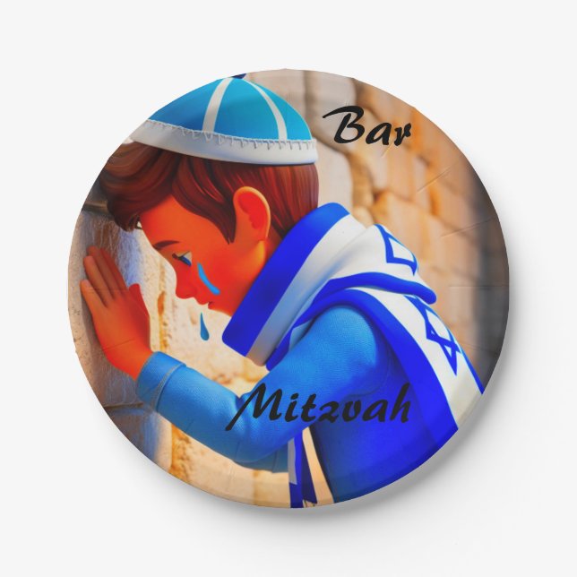 ASSIETTES EN CARTON BAR JUIF MITZVAH (Devant)