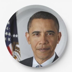 Assiettes En Carton Barack Obama Président américain Portrait de la Ma