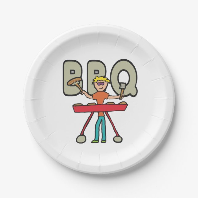Assiettes En Carton Barbecue Grillmaster BBQ (Devant)