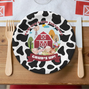 Assiettes En Carton Barnyard Bash Plaque papier d'anniversaire