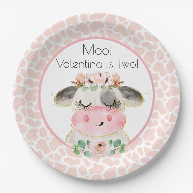 Assiettes En Carton Barnyard Plaques d'anniversaire Oink Moo Cockadood (Devant)