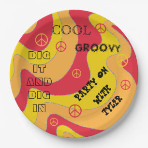 Assiettes En Carton Barre BM ou Bat mitzvah DIG IN Plaque papier