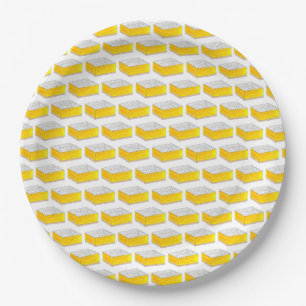 Assiettes En Carton Barre de citron jaune Carré Foodie Produits au fou